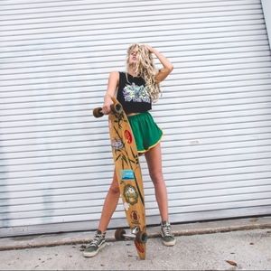 Vintage Men's Basketball Shorts with rainbow patch